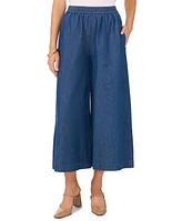 Vince Camuto Women's Cotton Pull-On Wide-Leg Cropped Pants