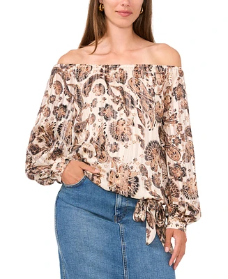 Vince Camuto Women's Off-The-Shoulder Paisley-Print Top