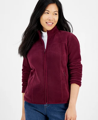 Style & Co Petite Polar Fleece Zip-Front Jacket, Created for Macy's