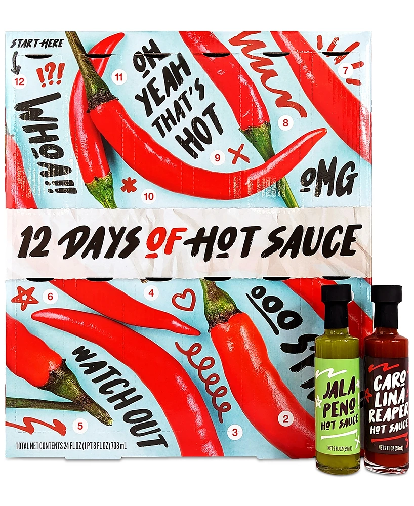 Msrf Holiday 12 Days of Hot Sauce Gift Box Advent Calendar, 12 Piece