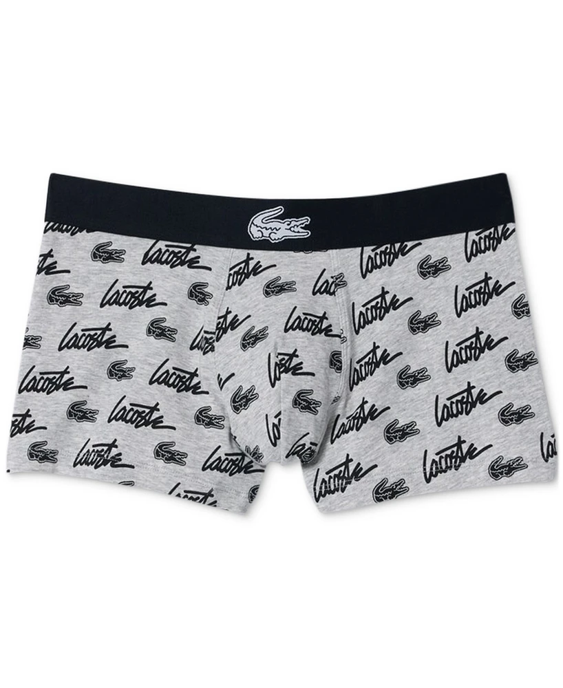 Lacoste Men's Stretch-Cotton Logo-Print Boxer Briefs