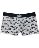 Lacoste Men's Stretch-Cotton Logo-Print Boxer Briefs