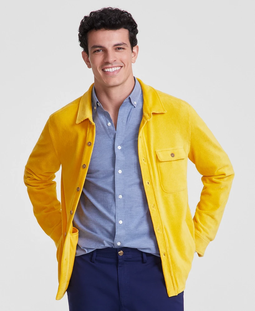 Club Room Men's Knit Cord Shirt Jacket, Created for Macy's