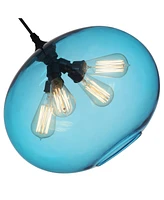 Cwi Lighting Glass 4 Light Down Pendant