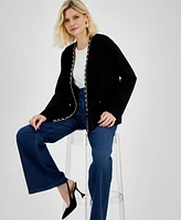 I.n.c. International Concepts Petite Chain-Trim Cardigan, Created for Macy's