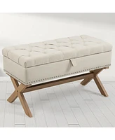 Simplie Fun Avant-Garde Linen Couch with Solid Wood Frame for Comfort and Durability