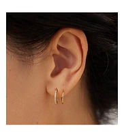 Ana Luisa - Double Hoop Earrings - Harley Pave