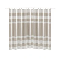 Home Outfitters Grey Shower Curtain 72x72", for Bathrooms, Classic