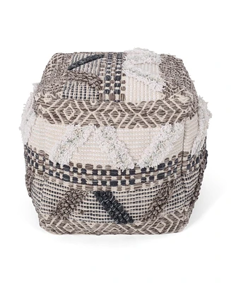 Simplie Fun Bohemian Pouf Handwoven Charm in Cotton with Removable Cover