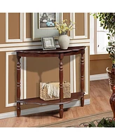 Streamdale Furniture Rustic Console Table Sturdy Pine Wood, Unique Design, Open Shelf Storage