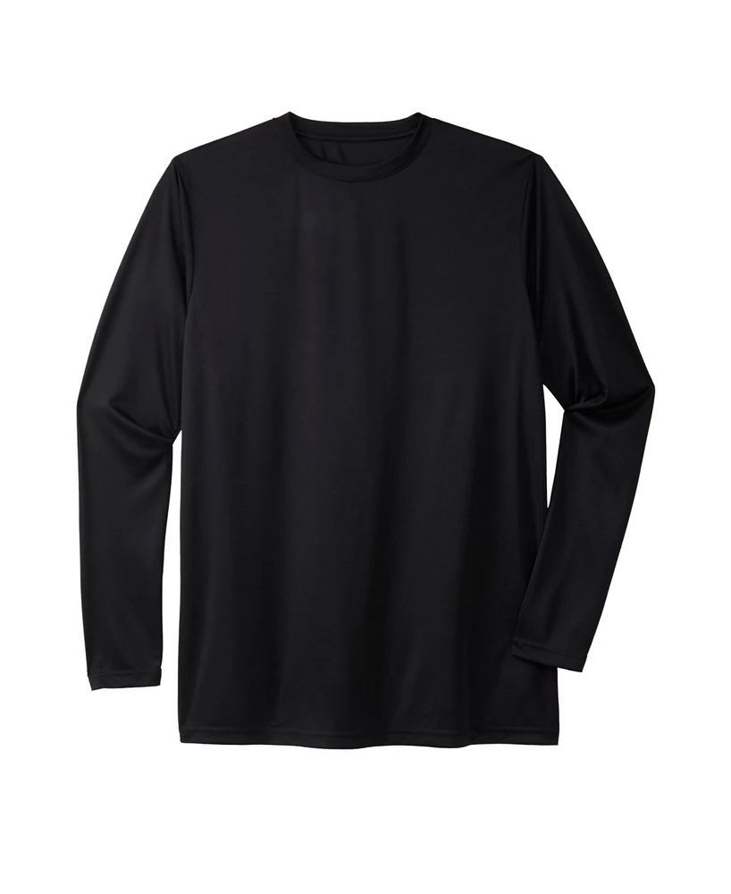 KingSize Big & Tall No Sweat Long-Sleeve Crewneck Tee