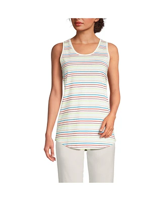 Lands' End Women's Petite Supima Cotton Tunic Tank Top