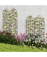 Slickblue 2 Pack 71 x 20 Inch Metal Garden Trellis for Climbing Plants