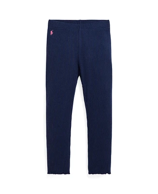 Polo Ralph Lauren Toddler and Little Girls Stretch Ribbed Legging