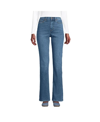 Lands' End Women's Recover High Rise Bootcut Blue Jeans