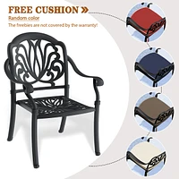 Streamdale Furniture Elegant Black Aluminum Armchair with Cushions