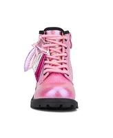 Olivia Miller Big Girls Crystal Sky Combat Boots