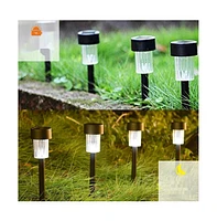 Maggift 12-Pack Solar Outdoor Pathway Lights Weather Resistant for Lawn Patio Driveway