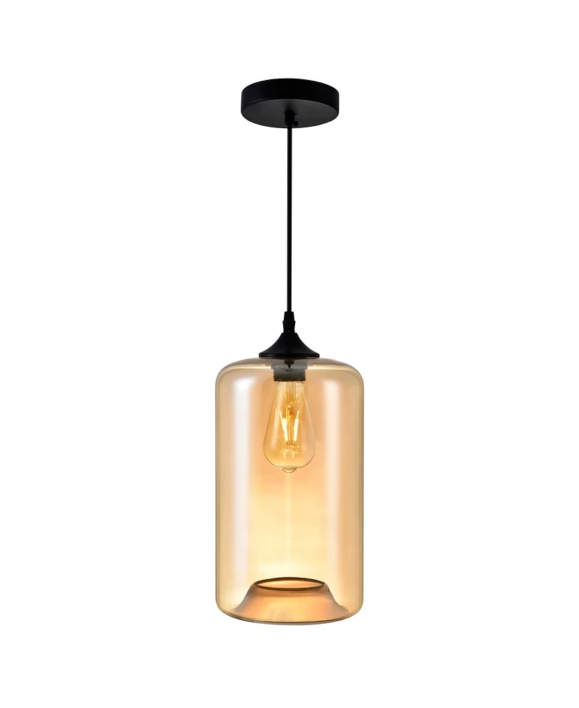 Cwi Lighting Glass 1 Light Down Mini Pendant