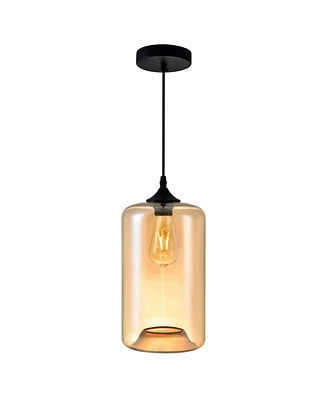 Cwi Lighting Glass 1 Light Down Mini Pendant