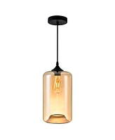 Cwi Lighting Glass 1 Light Down Mini Pendant