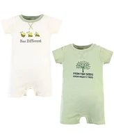 Touched by Nature Baby Boys Unisex 2 Pack of Organic Rompers