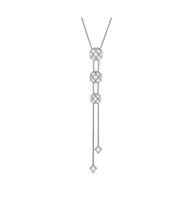 Judith Ripka Isola Lariat Necklace with Mother of Pearl