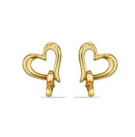 Judith Ripka Eros Interlocking Open Heart Earrings in 18K