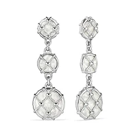 Judith Ripka Isola Triple Drop Earrings with Mother of Pearl