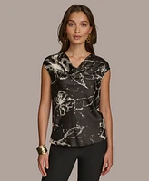 Donna Karan Women's Sleeveless Cowlneck Blouse