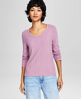 And Now This Women's Ribbed Scoop-Neck Top, Created for Macy's