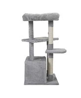 Streamdale Furniture Multi-Tier Cat Tree with Comfortable Cushions and Playful Hanging Toy