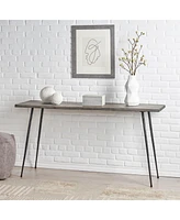 Streamdale Furniture Modern Industrial Acacia Wood Console Table with Live Edge