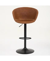 Simplie Fun Minimalist Ergonomic Bar Stool Enhanced Comfort and Style