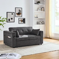 Streamdale Furniture 3-in-1 Multifunctional Sofa Bed with Pull-Out Bed and Adjustable Backrest