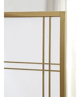 Streamdale Furniture Seto 4-Panel Room Divider Screen, Gold