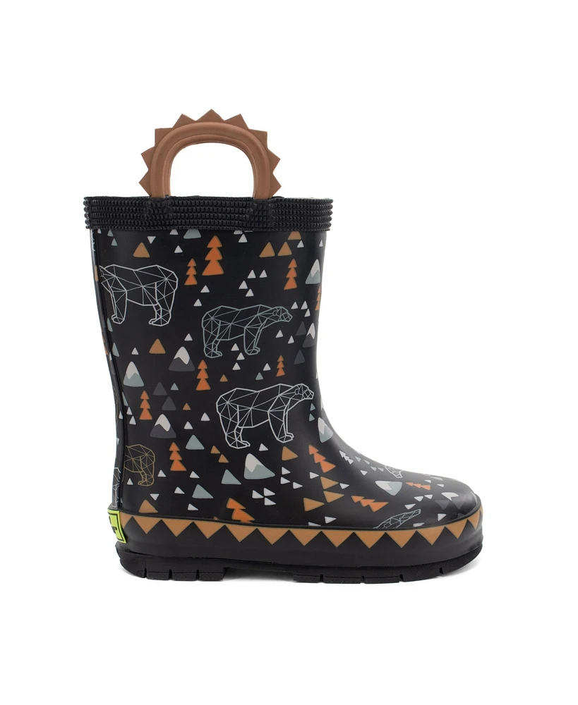 Kids Grizzly Faux Fur Rain Boot