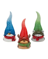 Slickblue Whimsical Terra Cotta Winter Animal Decor (Set of 3)