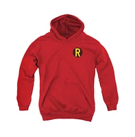 Dc Comics Boys Youth Robin Logo Pull Over Hoodie / Hooded Sweatshirt