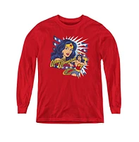 Dc Comics Boys Youth Dco Pop Art Wonder Woman Long Sleeve Sweatshirts