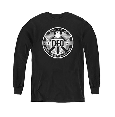 Supergirl Boys Youth Deo Long Sleeve Sweatshirts