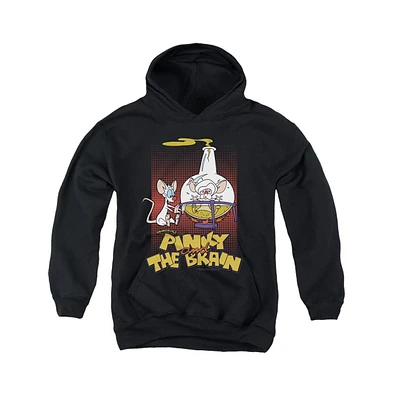 Pinky And The Brain Boys Youth Lab Flask Pull Over Hoodie / Hooded Sweatshirt