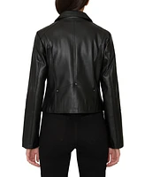 French Connection Women's Asymmetrical Moto With Belt