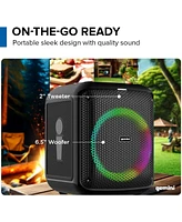 Gemini 100W 6.5” Portable Bluetooth Boombox with Led Party Lighting