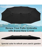 Yescom 14 Ft Double Sided Umbrella Replacement Canopy Market Table Top Outdoor Poolside