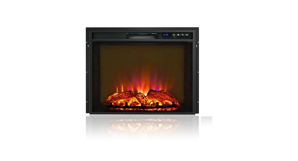 Slickblue 26 Inch Recessed Electric Fireplace heater with Remote Control