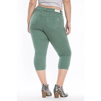 Slink Jeans Women's Color Mid Rise Crop