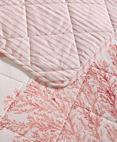 Tommy Bahama Home Coral Garden Reversible 3 Piece Quilt Set
