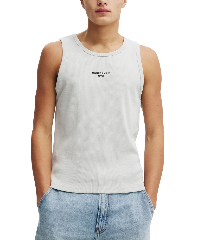 Cotton On Men's Graphic Rib Tank