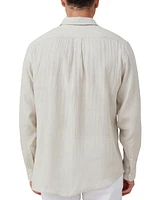 Cotton On Men's Linen Long Sleeve Shirt